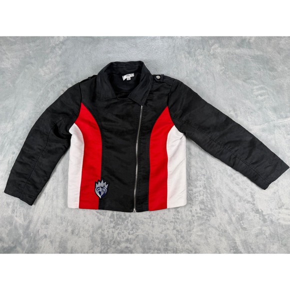 Disney D-Signed Other - Disney D-Signed Descendants Evie Moto Jacket Faux Suede Black Red Girls Large